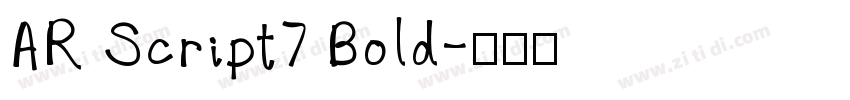 AR Script7 Bold字体转换